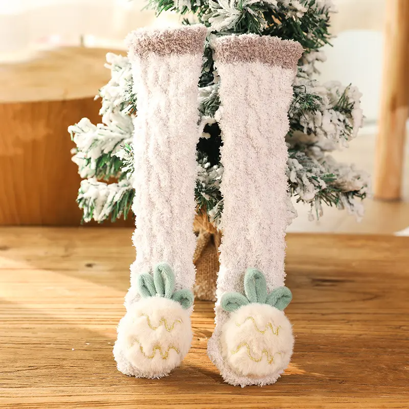 FREE DELIVERY - Imported Baby Soft Winter Plush Socks Cute Character Warm Middle Stockings for 0-3 Years