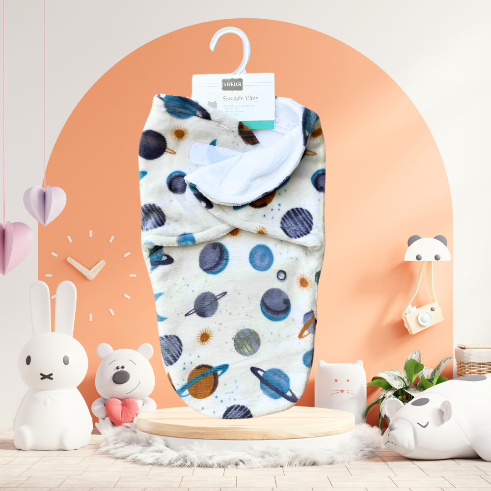 Imported Winter Baby Cute Printed Swaddle Wrap for 0-6 Months