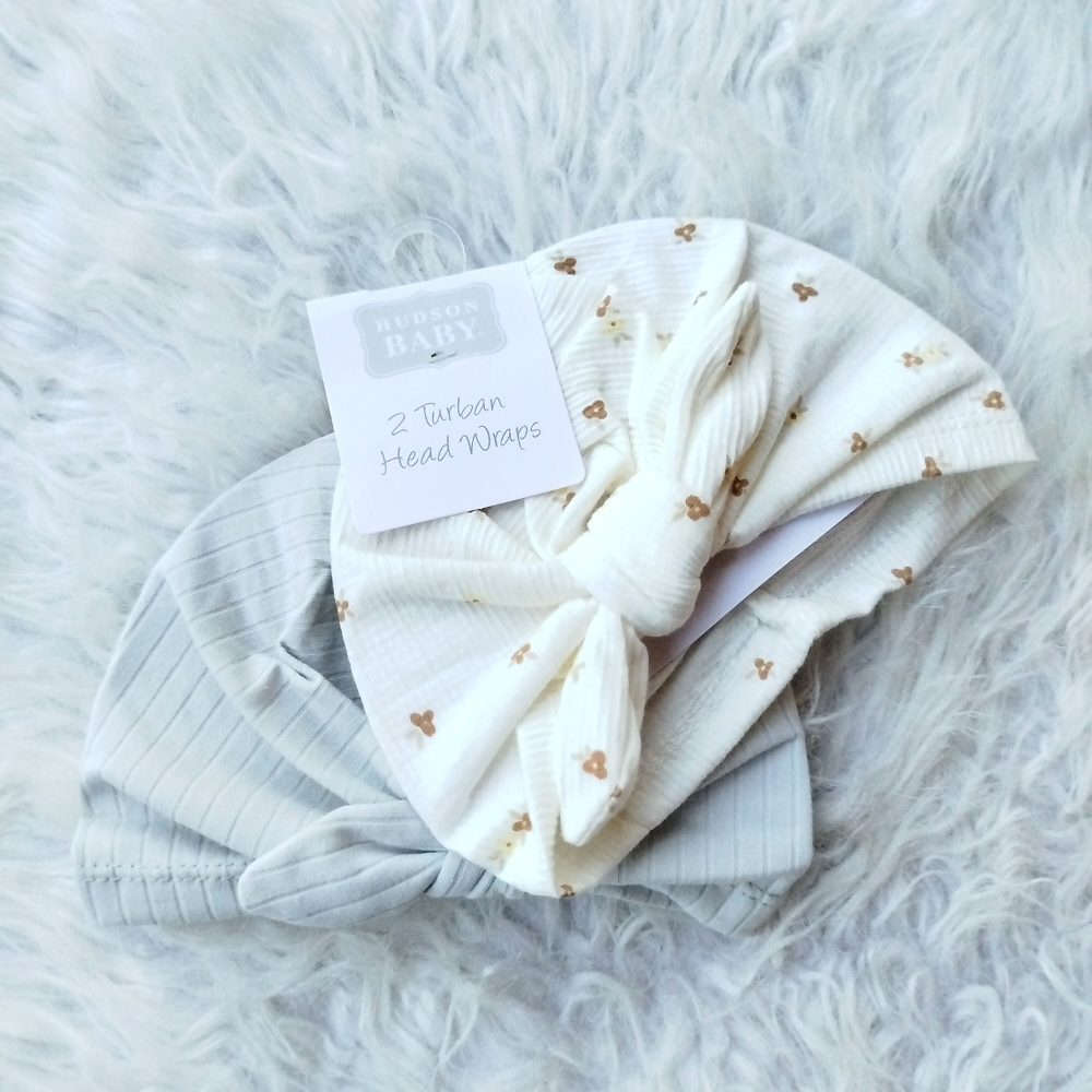 Imported Baby Pack of 2 Knot Cute Caps for 0-24 Months