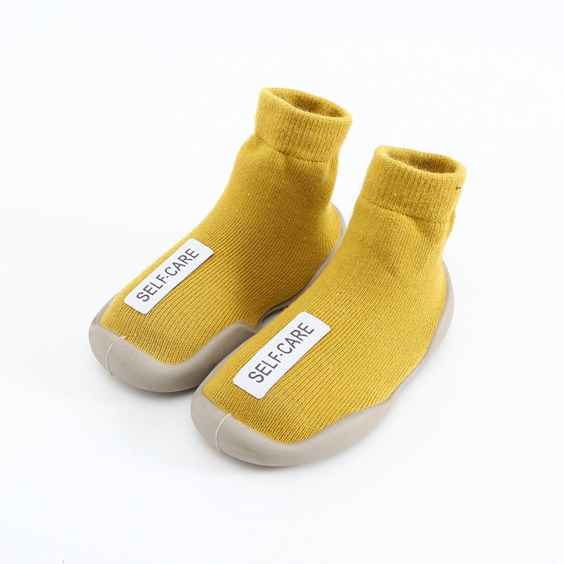 Imported 1 Pair Baby Kids Non Slip Rubber Soft Sole Socks Floor Shoes for 0-12 Months