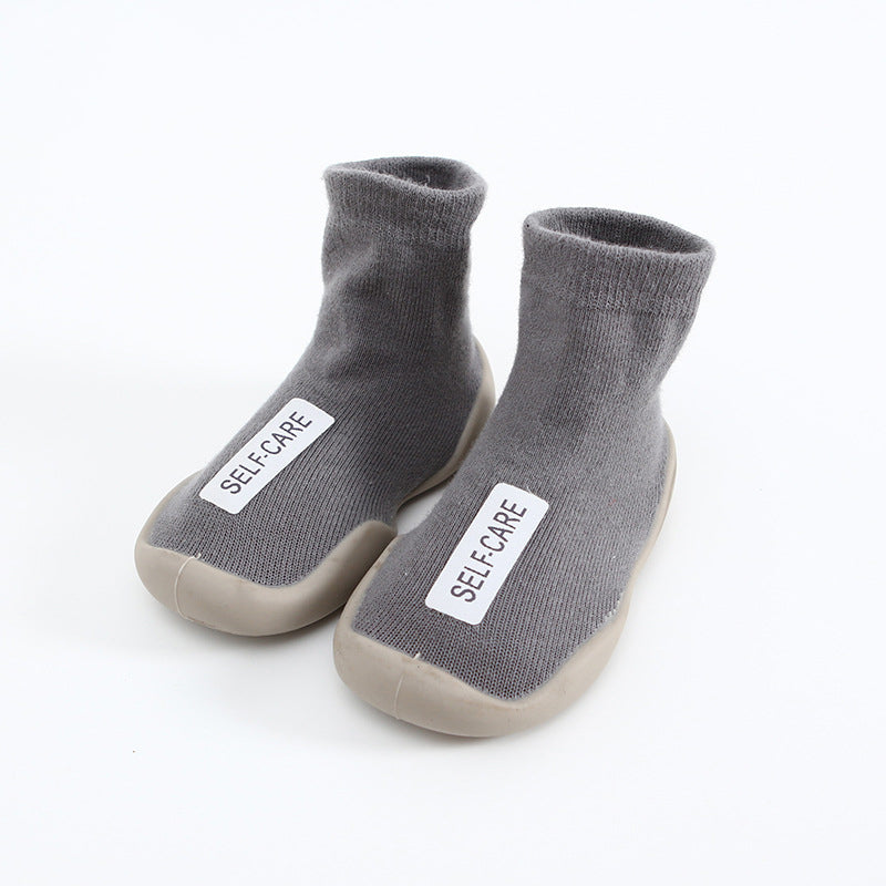 Imported 1 Pair Baby Kids Non Slip Rubber Soft Sole Socks Floor Shoes for 0-12 Months