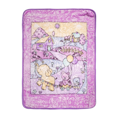 Baby Blanket Plush Mink Kitten Embossed Cot Blanket