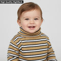 Baby Winter Warm Highneck Skin White Black Striped (0m-2y)