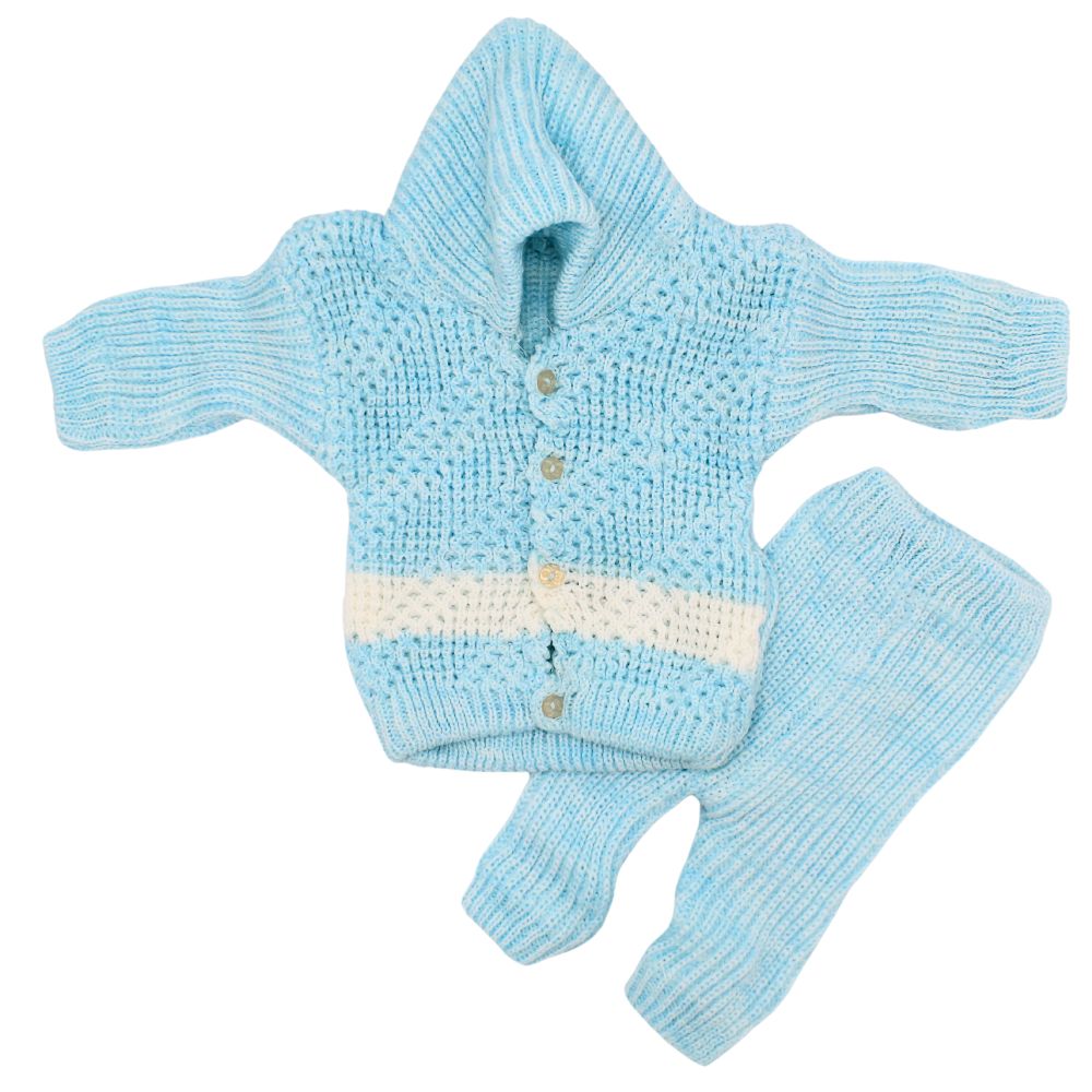 Newborn Baby Winter Knitted Front Open Hoodie Dress