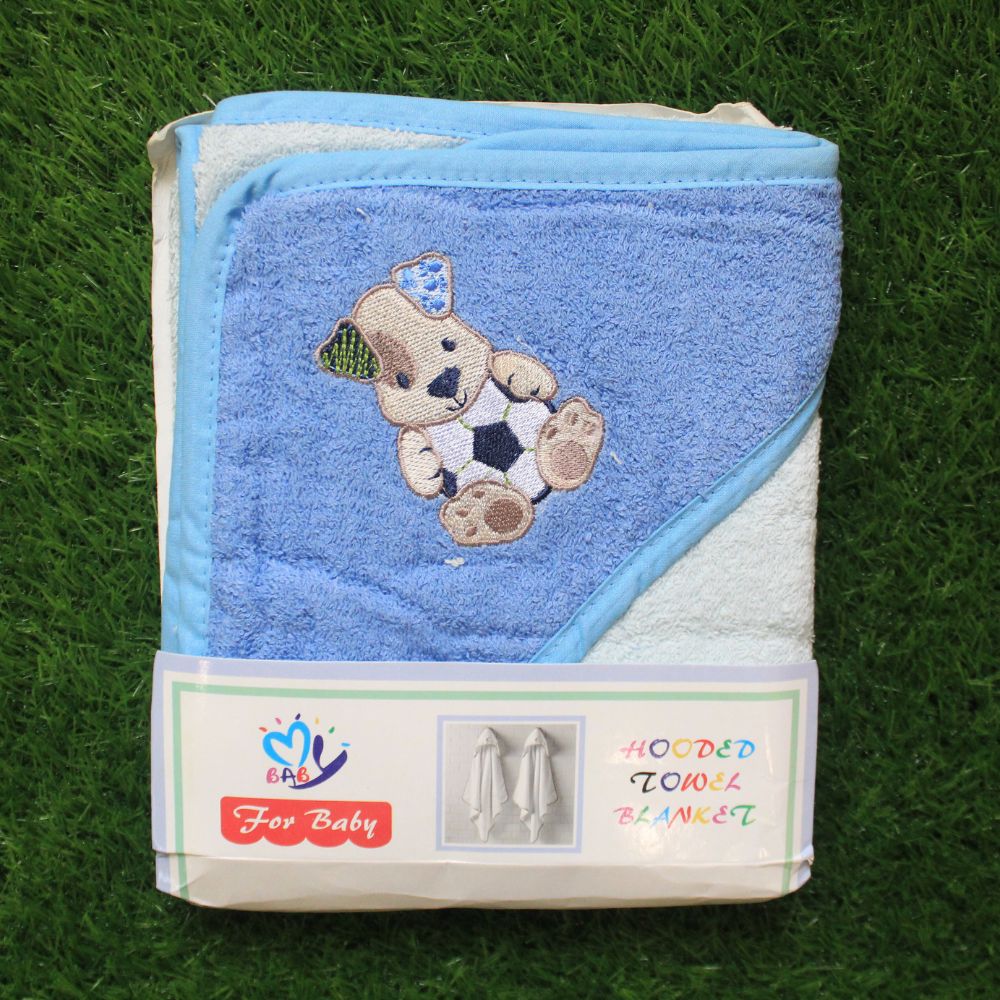 Baby Bath Embroidered Character Hooded Towel for 0-2 Years