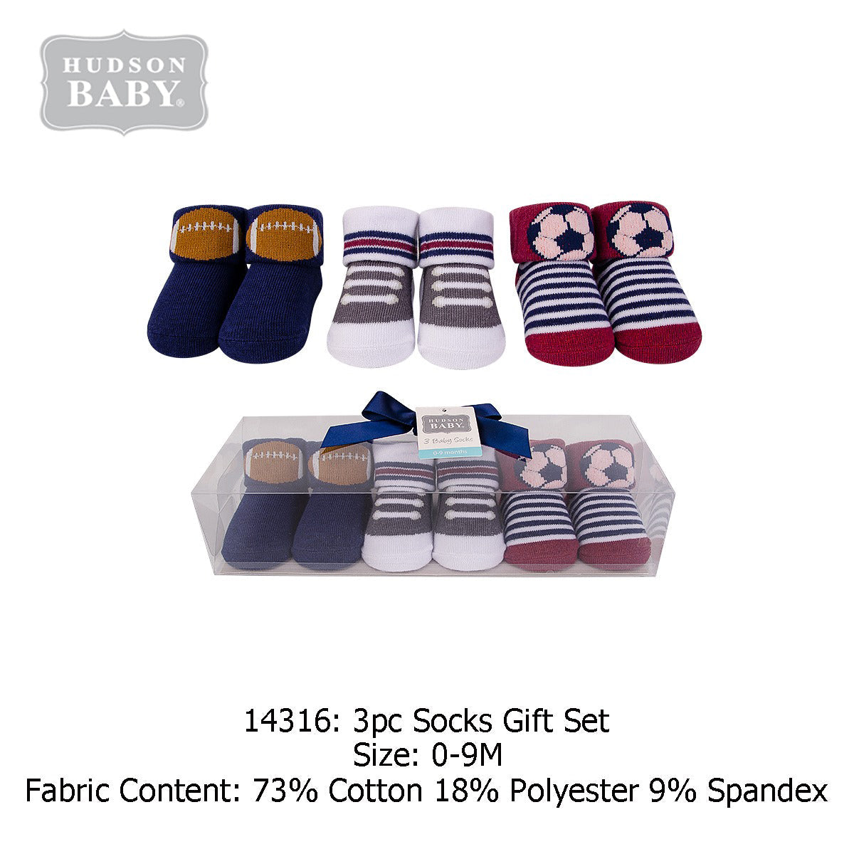 Imported Pack of  3 Pcs Socks Gift Set for 0-9 Months