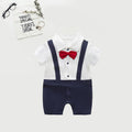 Baby Summer Gentleman Cotton Romper (0–12 Months)