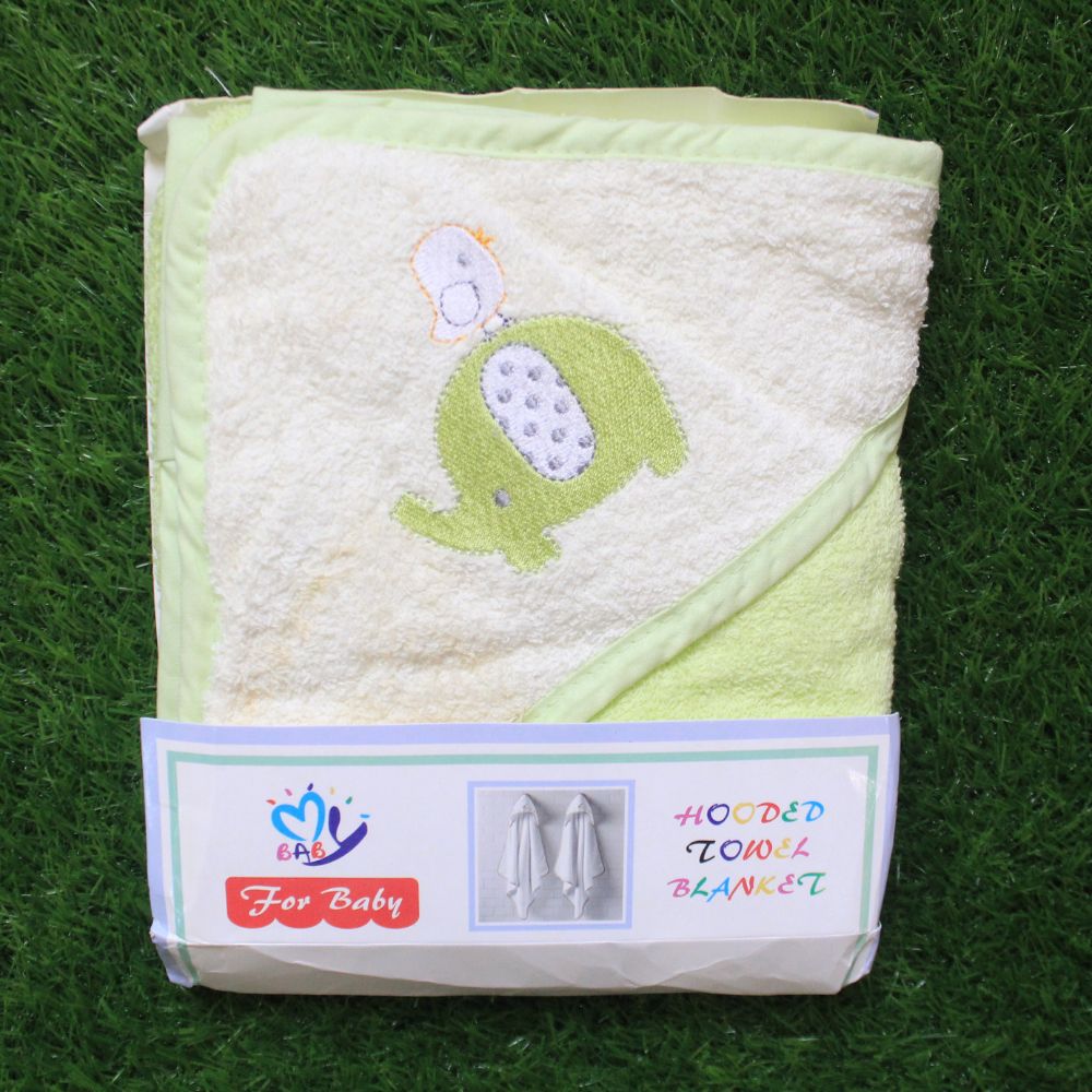 Baby Bath Embroidered Character Hooded Towel for 0-2 Years