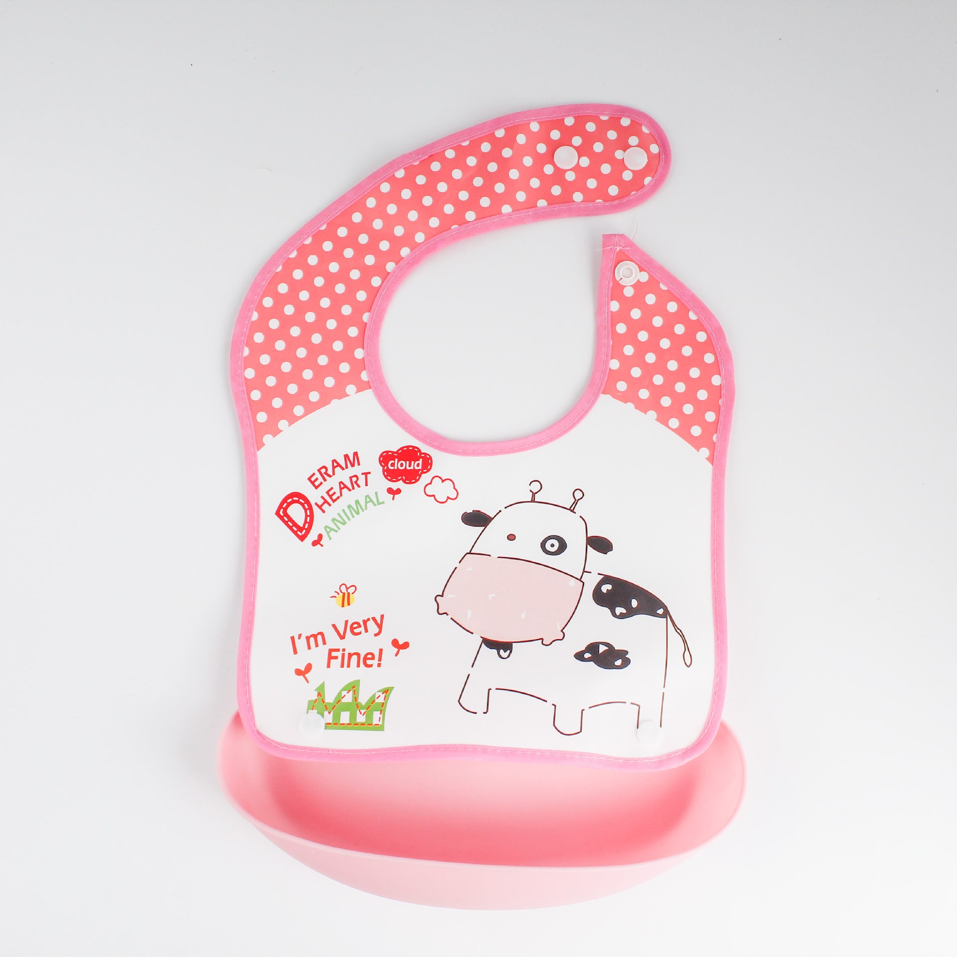 Waterproof Silicone Baby Bibs Silicone Bibs with Bowl Pocket Feeding Toddler Infant Unisex BPA Free