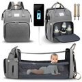 Imported Multifunctional Portable Folding Diaper Bag and Portable Baby Bed Large Backpack