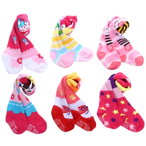 Imported Pack of 2 Pc Baby Cotton Knitted Leggings Kids Cartoon Legging for 0-12 Months