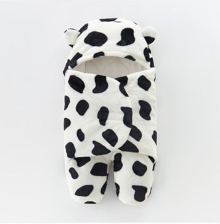 Imported Winter Baby Sleeping Bag Flannel Swaddle Wrap with Legs and Hood Receiving Blanket Sleeping Bag for 0-9 Months