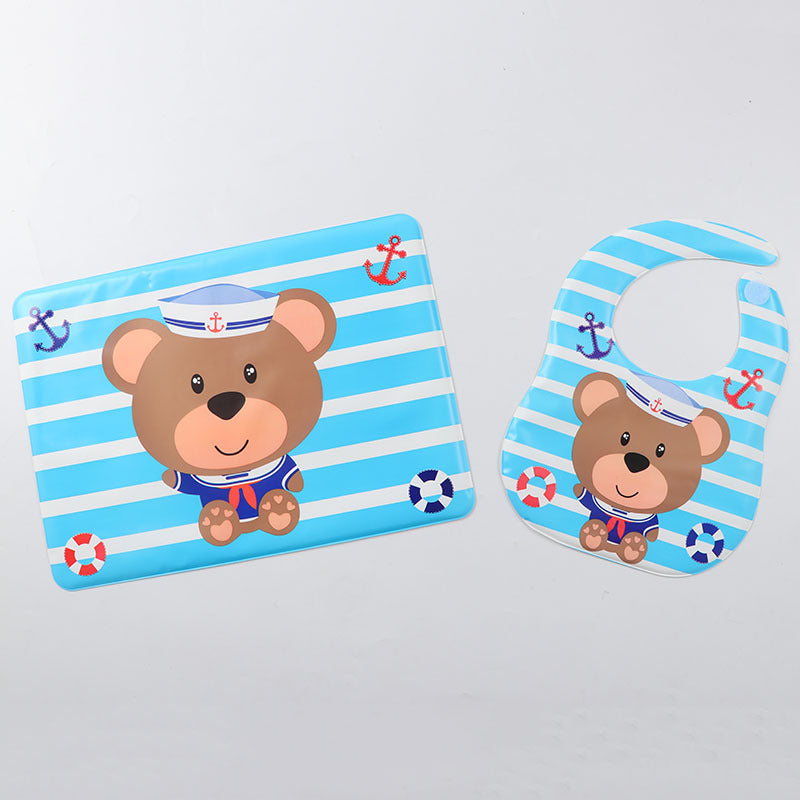 Baby Animated Plastic Sheet & Bib