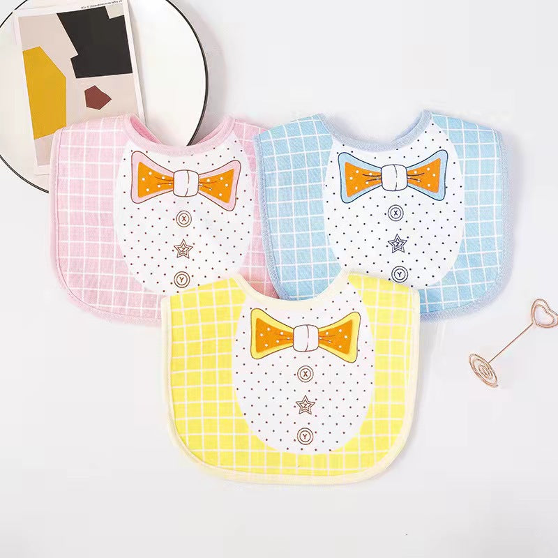 Imported Baby Bear Pack of 3 Waterproof Double Layer Bandana Bib