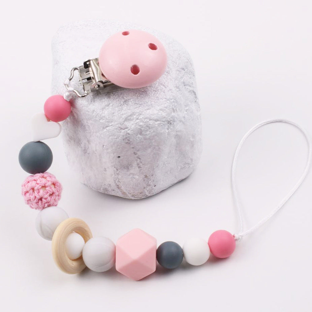 Imported Bear Baby Pacifier Chain Infant Feeding Nipple Holder