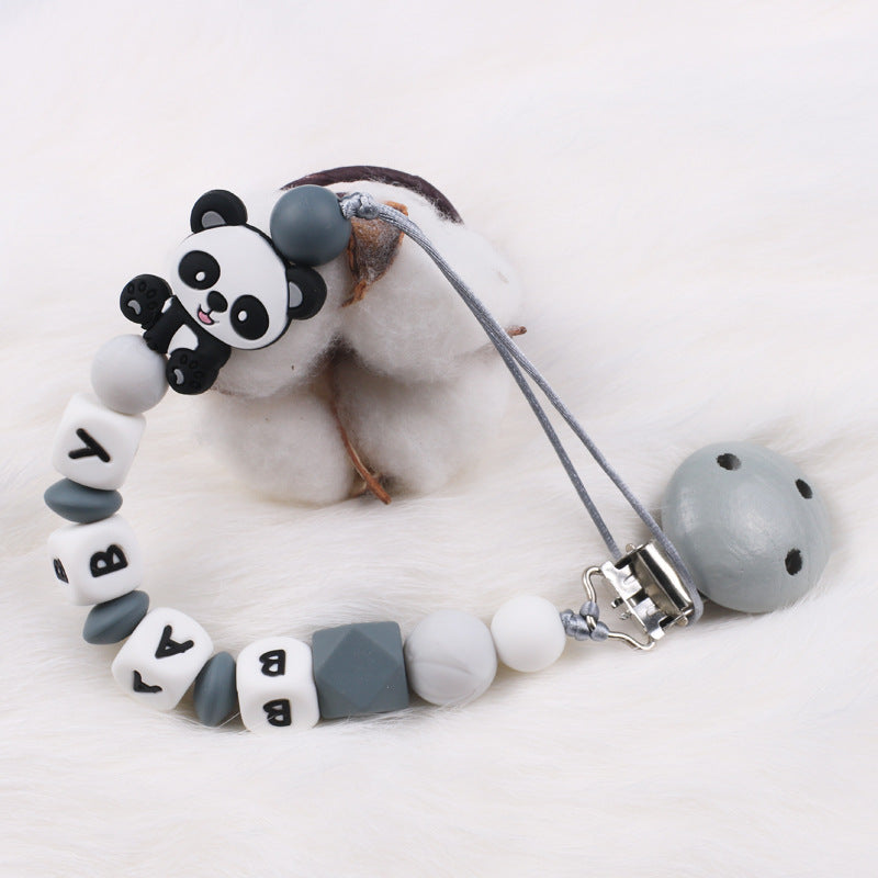 Imported Bear Baby Pacifier Chain Infant Feeding Nipple Holder