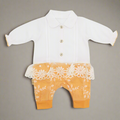 Baby Girl Fancy Embroidered Flowers Full Sleeves Romper for 0-12 Months