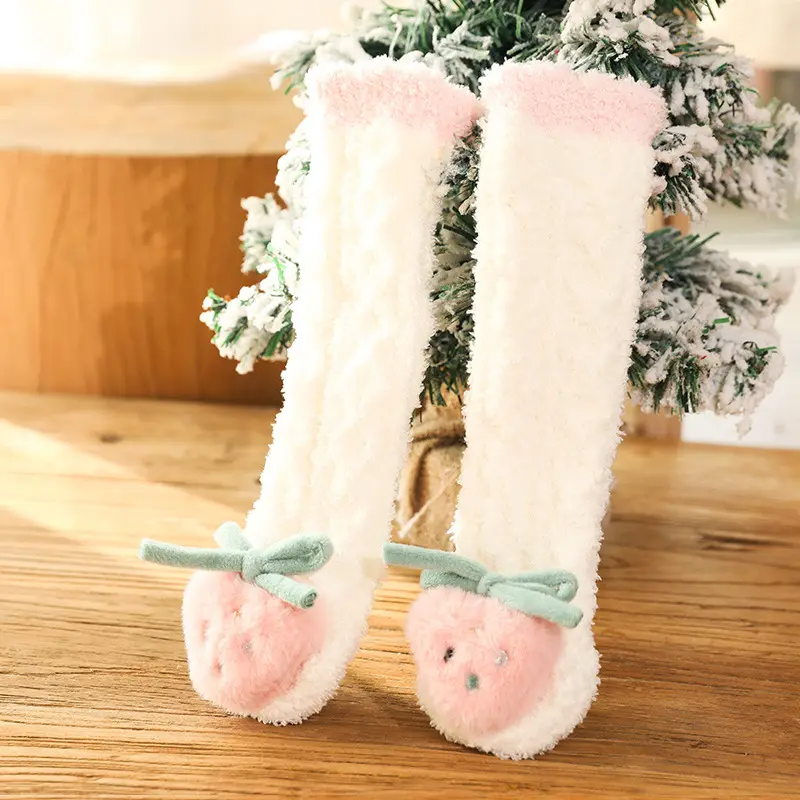 FREE DELIVERY - Imported Baby Soft Winter Plush Socks Cute Character Warm Middle Stockings for 0-3 Years