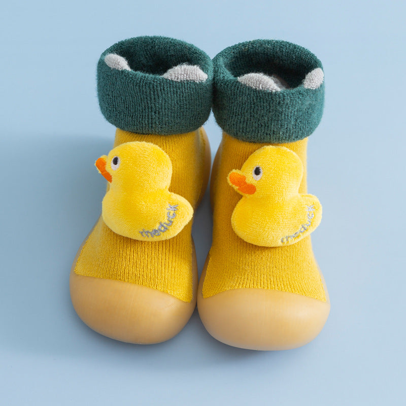 Baby Winter Soft Sole Non-Slip Socks Shoes | Warm Cartoon Character Shoes for Toddlers 0–3 Year