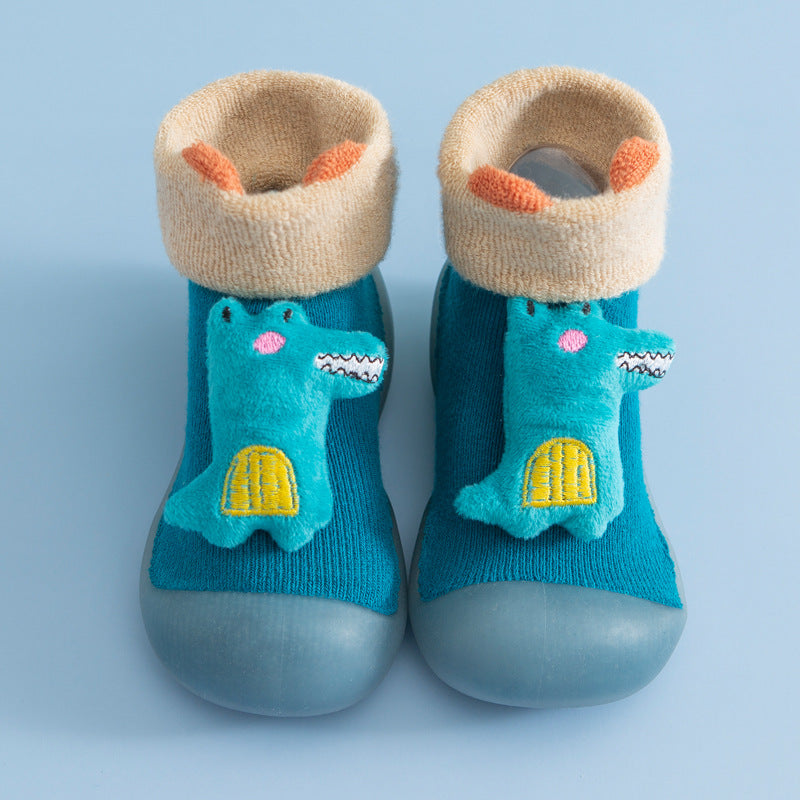 Baby Winter Soft Sole Non-Slip Socks Shoes | Warm Cartoon Character Shoes for Toddlers 0–3 Year
