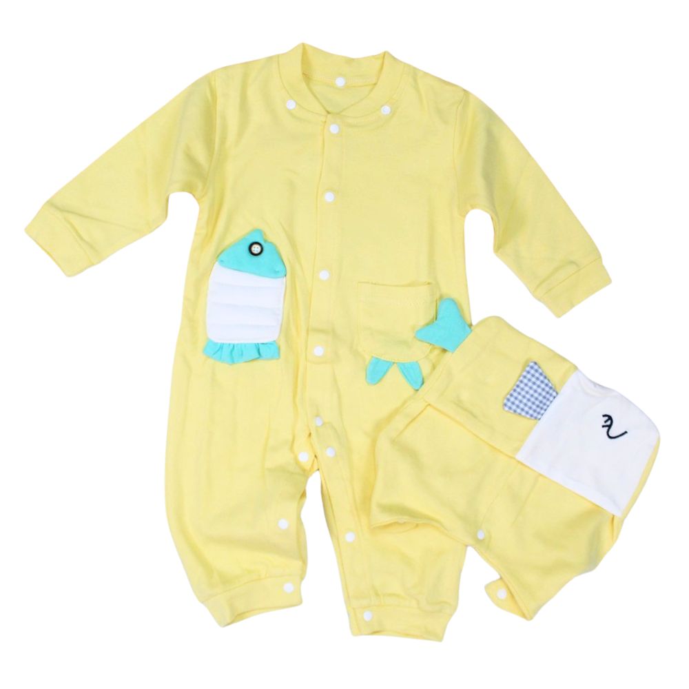 Imported Fish With Fashionable Cap Romper for 4months – 2years