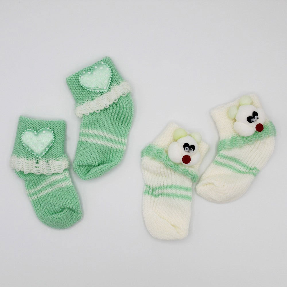 Baby Winter Woolen Socks 2 Pairs Warm Woolen Socks