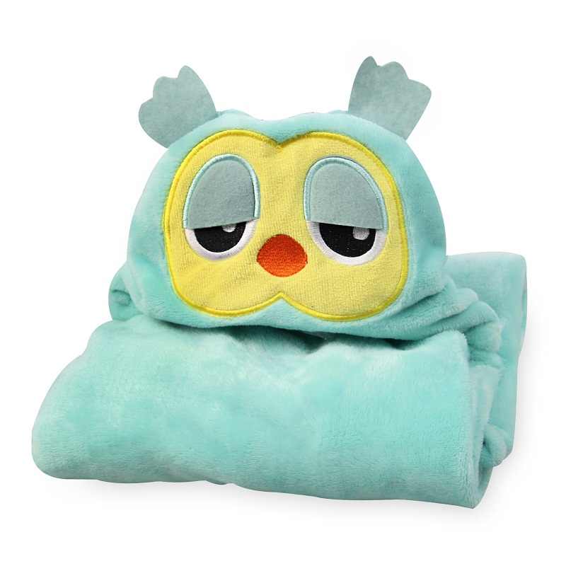 Baby Super Soft Cute 3D Character Hooded Baby AC Blanket