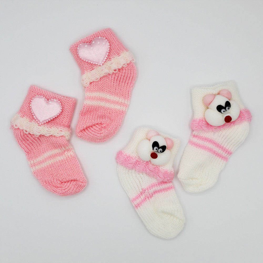 Baby Winter Woolen Socks 2 Pairs Warm Woolen Socks
