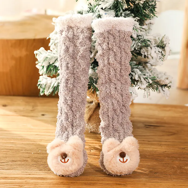 FREE DELIVERY - Imported Baby Soft Winter Plush Socks Cute Character Warm Middle Stockings for 0-3 Years