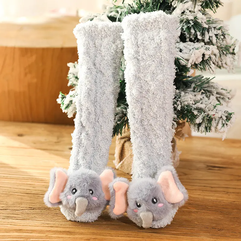 FREE DELIVERY - Imported Baby Soft Winter Plush Socks Cute Character Warm Middle Stockings for 0-3 Years