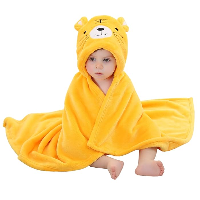 Baby Super Soft Cute 3D Character Hooded Baby AC Blanket