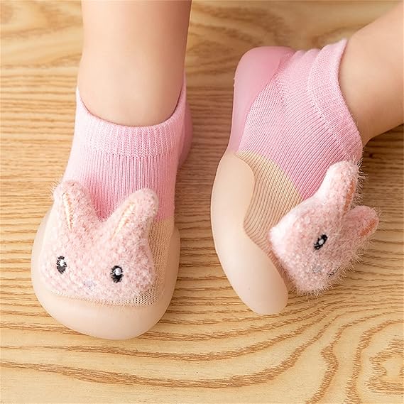 Baby Winter Soft Sole Non-Slip Socks Shoes | Warm Cartoon Character Shoes for Toddlers 0–3 Year