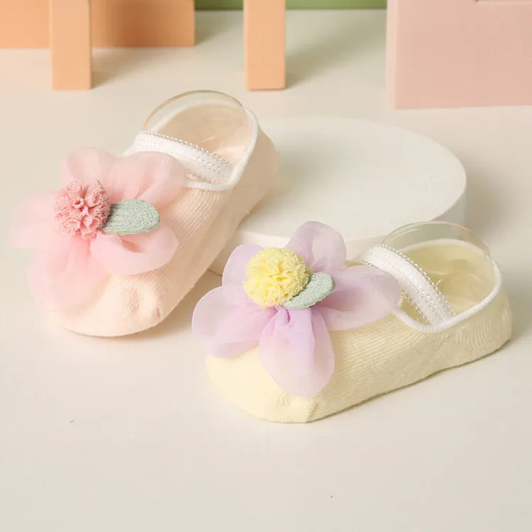 Imported Baby Girl Soft Flower Booties 0-12 Months