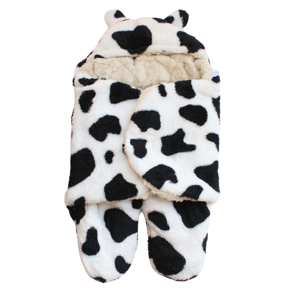 Imported Winter Baby Sleeping Bag Flannel Swaddle Wrap with Legs and Hood Receiving Blanket Sleeping Bag for 0-9 Months