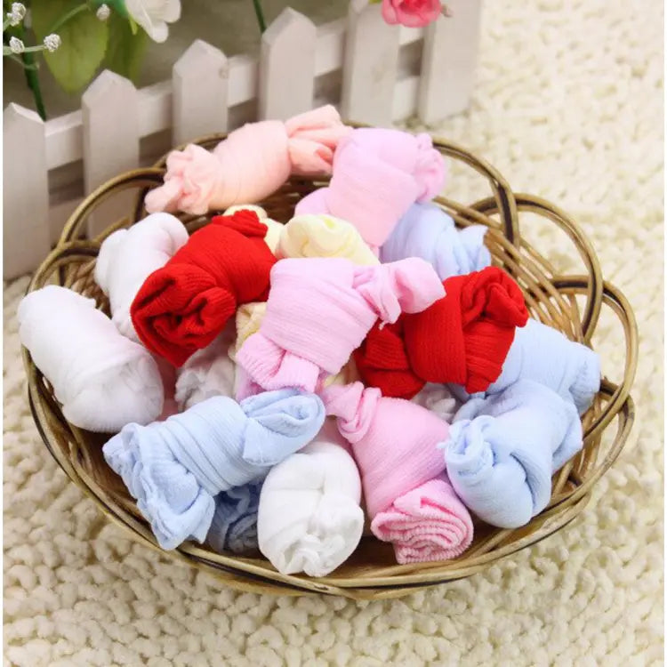 Imported Newborn Baby 5 Pcs Candy Color Socks for 0-3 Months