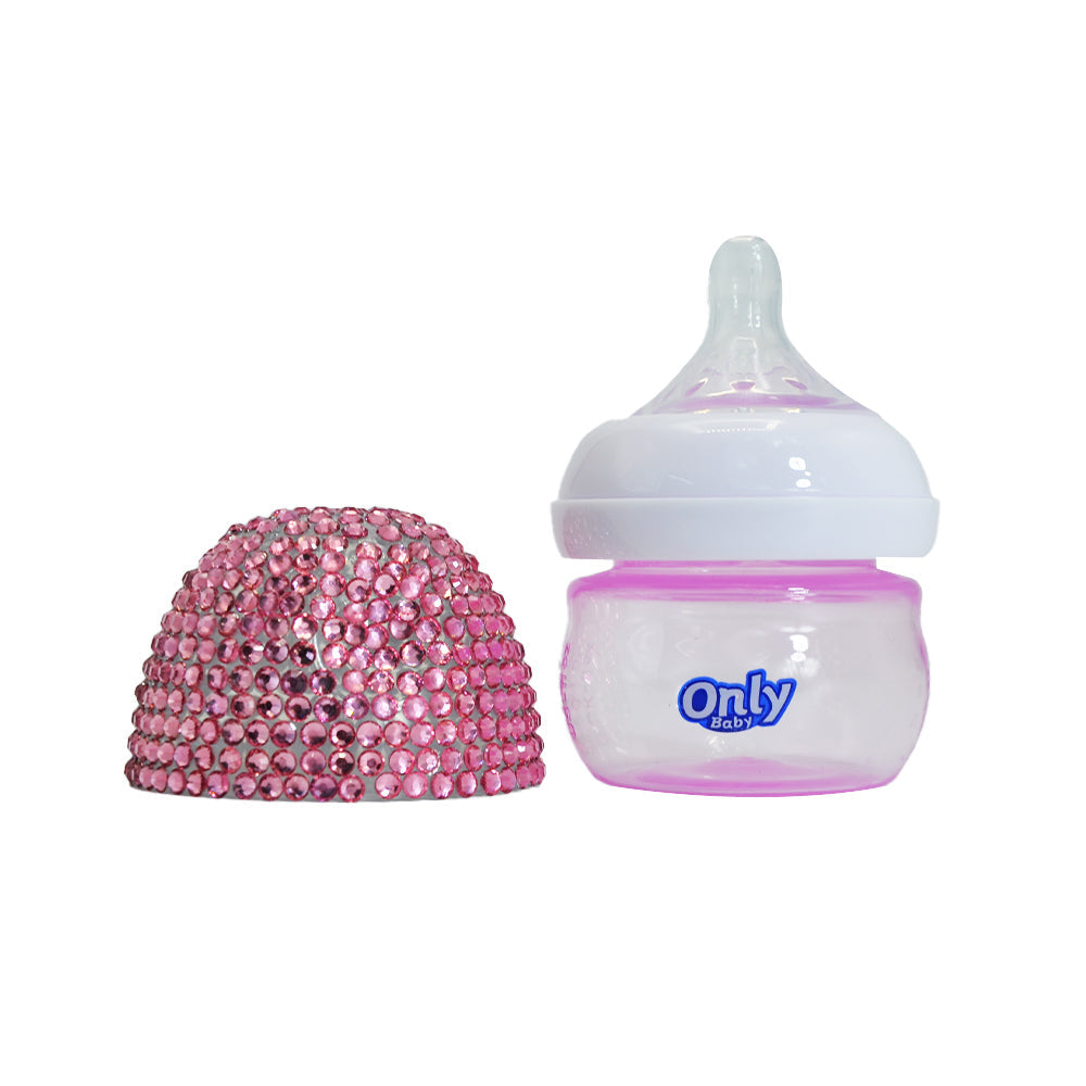 Imported Newborn Baby Only Fancy Feeder Breast Feeling Nipple Bottle with Pearl Design Cap Cover Infant Nursing 2oz 60ml