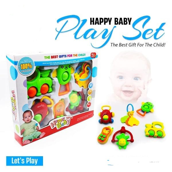 6 Pcs Colorful Baby Rattle Box Set