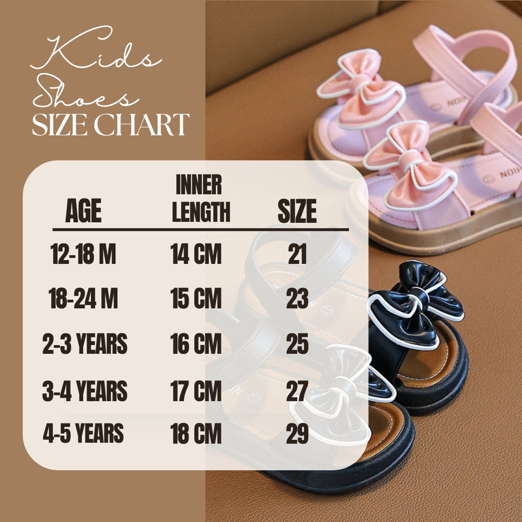 Imported Luxury Princess Bow Sandals for Girls – Soft Sole Non-Slip Summer Kids Shoes (1–5 Years)