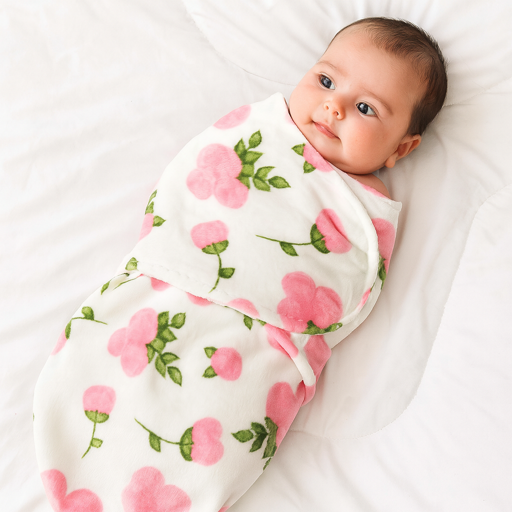 Imported Winter Baby Cute Printed Swaddle Wrap for 0-6 Months