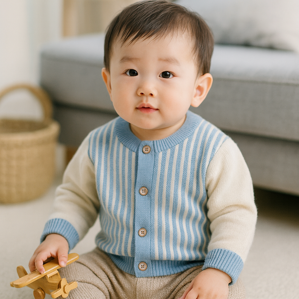 Imported Baby Kids Winter Super Soft Woolen Warm Sweaters Front Buttons Long Sleeve Pullover for 6 -24 Months