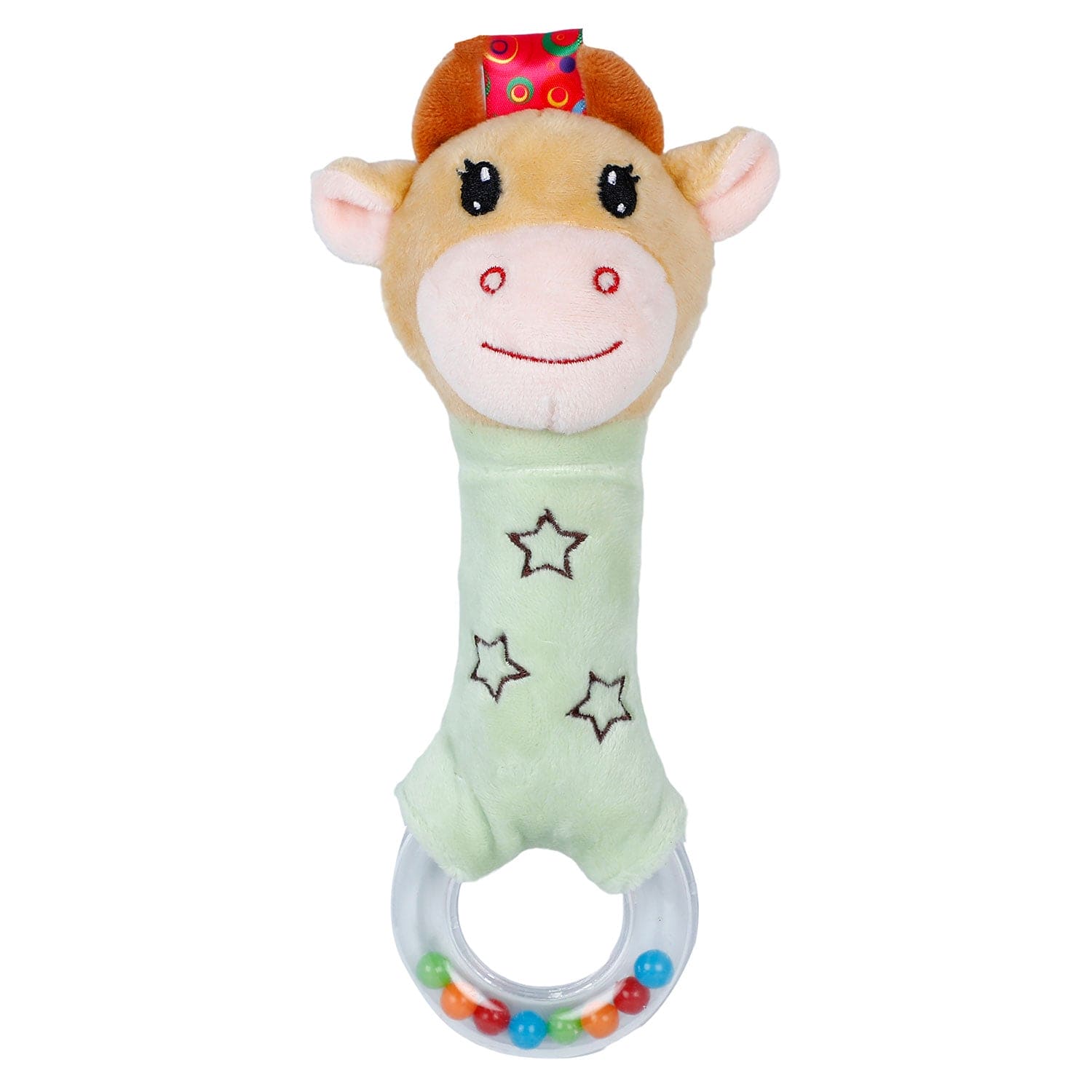Imported Super Soft Bear Soft Toy Squeaker Sound Handheld Rattle Toy