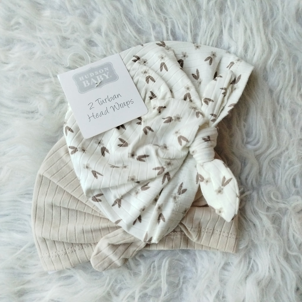 Imported Baby Pack of 2 Knot Cute Caps for 0-24 Months