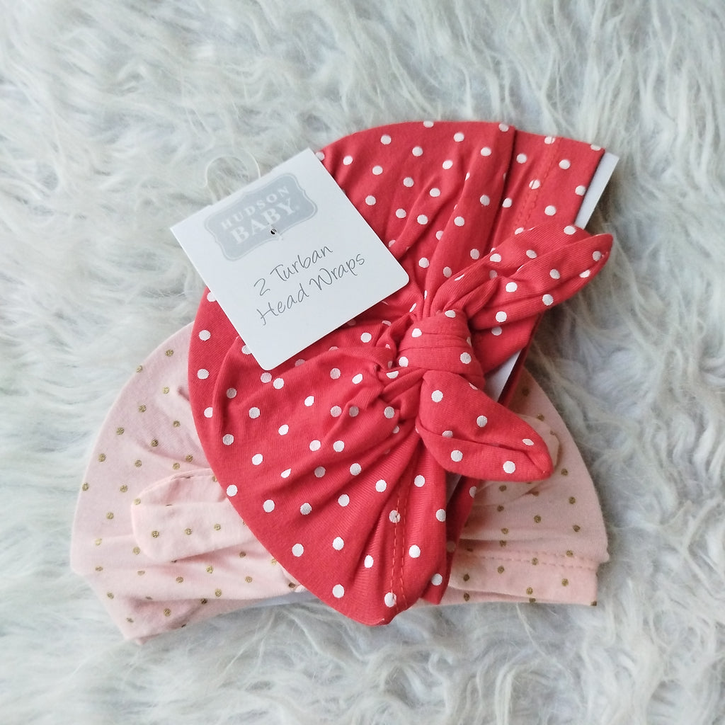 Imported Baby Pack of 2 Knot Cute Caps for 0-24 Months