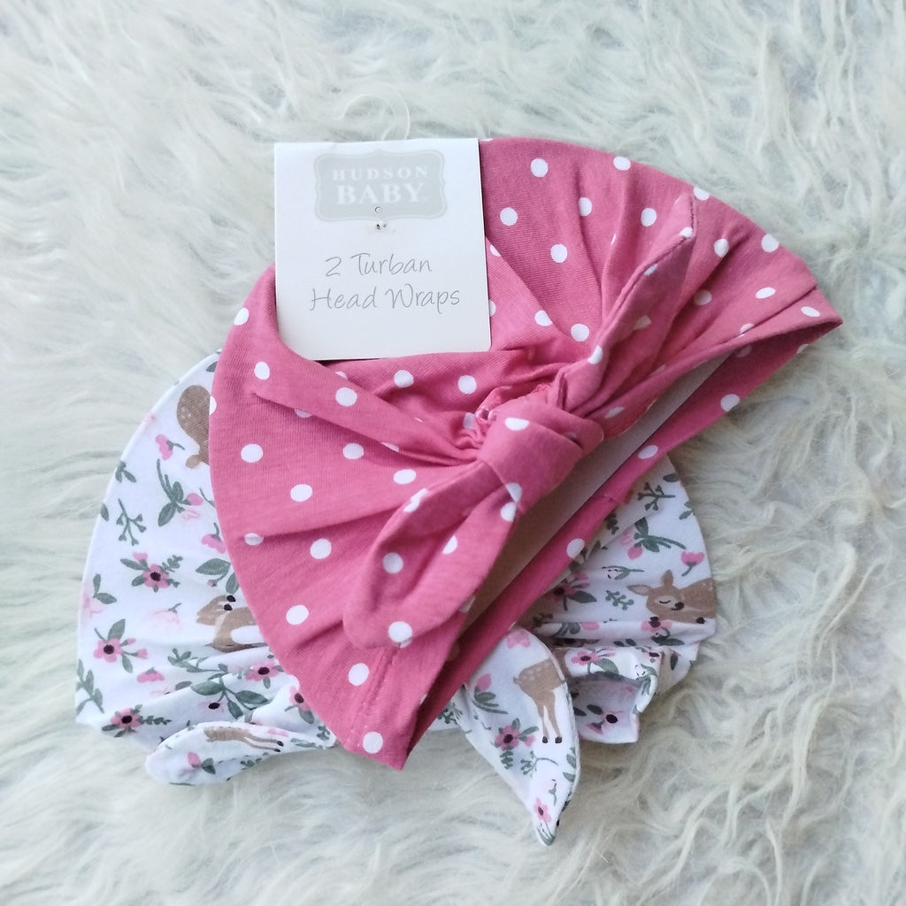 Imported Baby Pack of 2 Knot Cute Caps for 0-24 Months