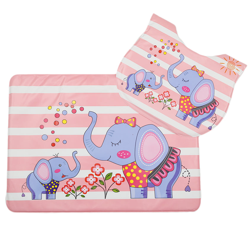 Baby Animated Plastic Sheet & Bib
