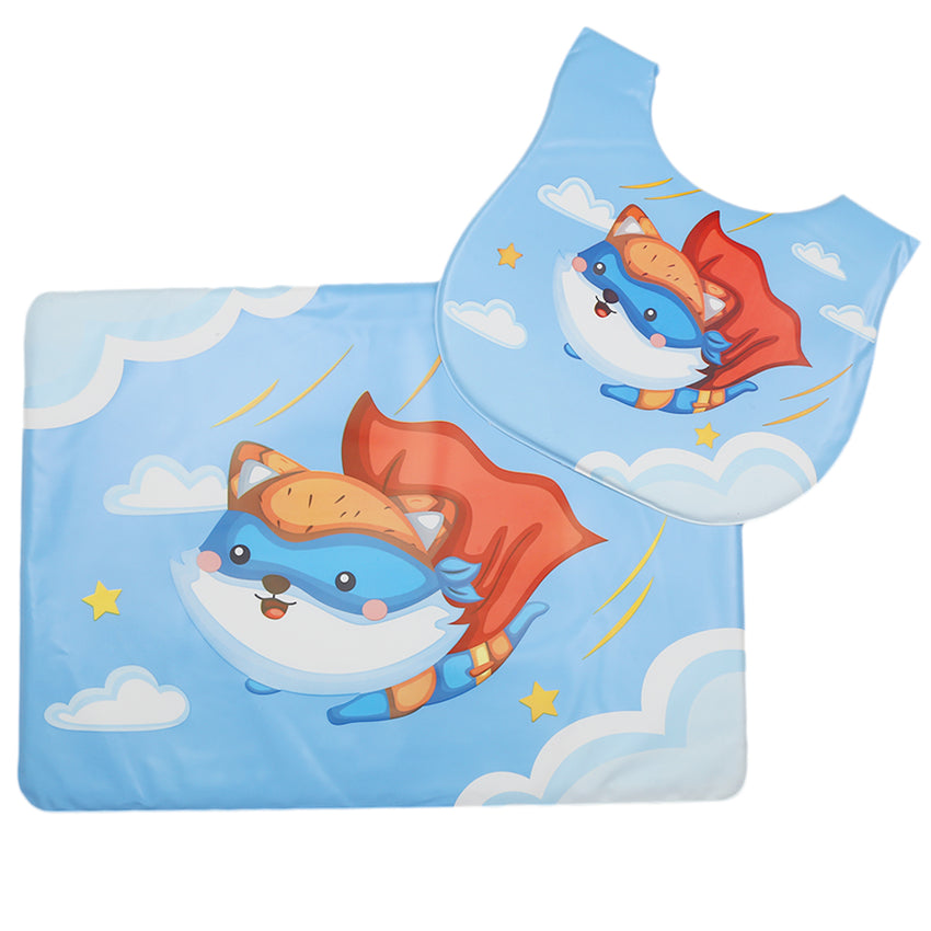 Baby Animated Plastic Sheet & Bib