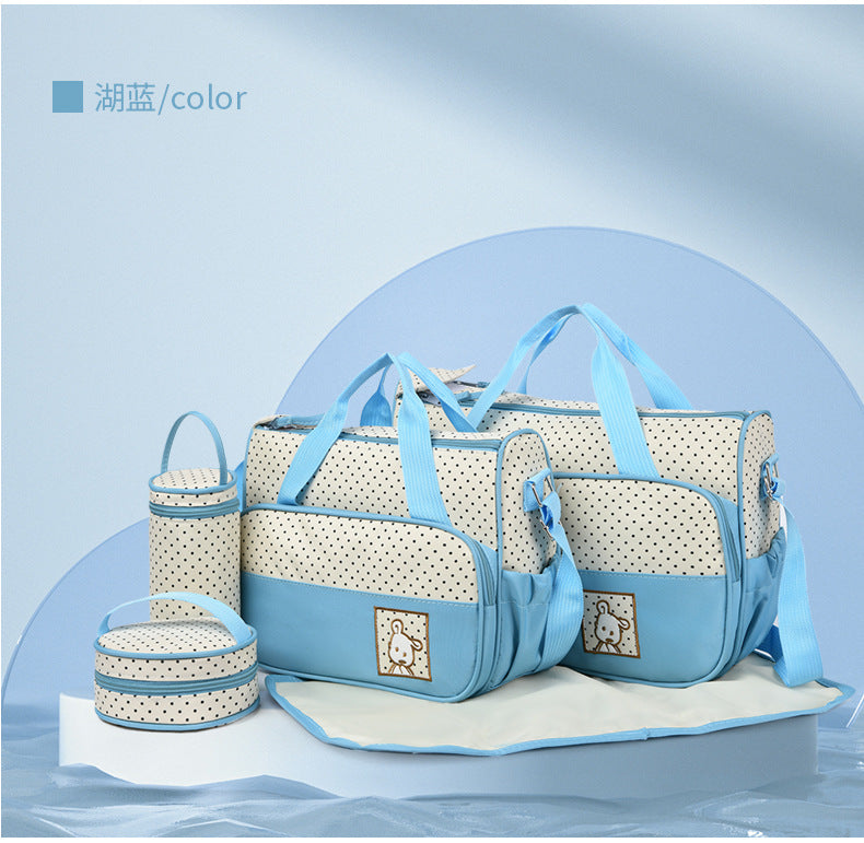 5-in-1 Waterproof Maternity Diaper Bag for Moms | Multi-Functional Baby Travel Bag