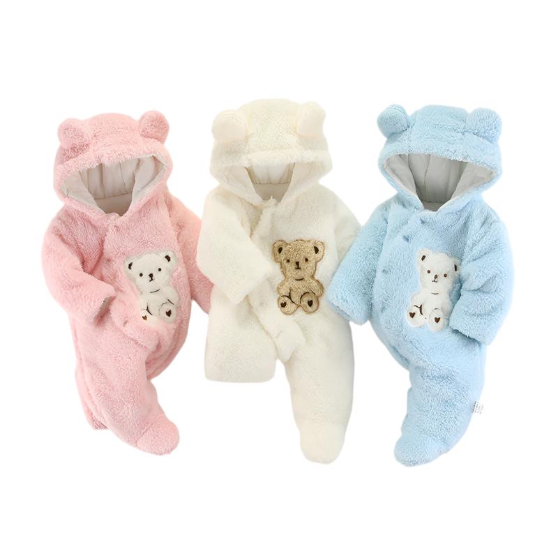 Imported 1 Pc Baby Winter 3D Cute Heart Bear Polyester Filled Warm Polyester Filled Foam Romper for 9 – 18 Months