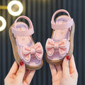 Imported Luxury Princess Bow Sandals for Girls – Soft Sole Non-Slip Summer Kids Shoes (1–5 Years)