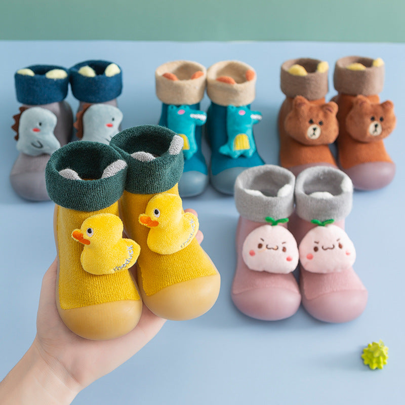 Baby Winter Soft Sole Non-Slip Socks Shoes | Warm Cartoon Character Shoes for Toddlers 0–3 Year